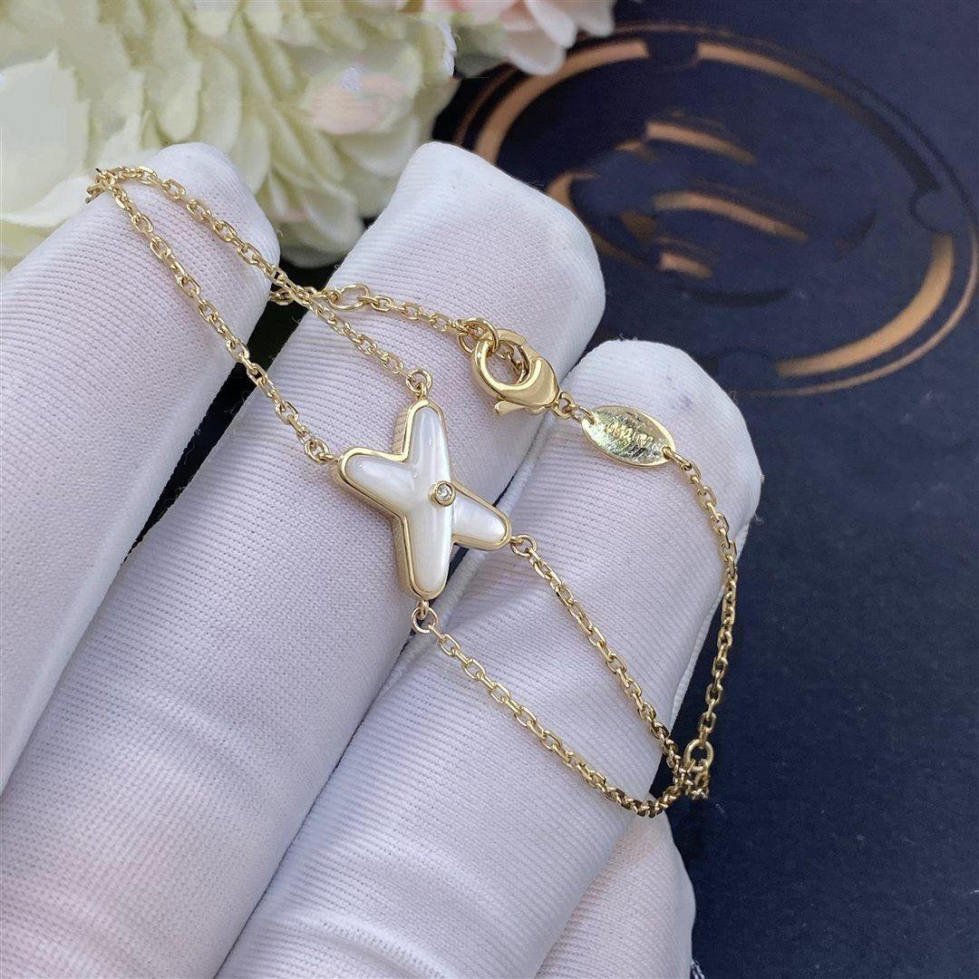 [Olivia JW]JEUX BRACELET WHITE MOP GOLD 1 DIAMOND