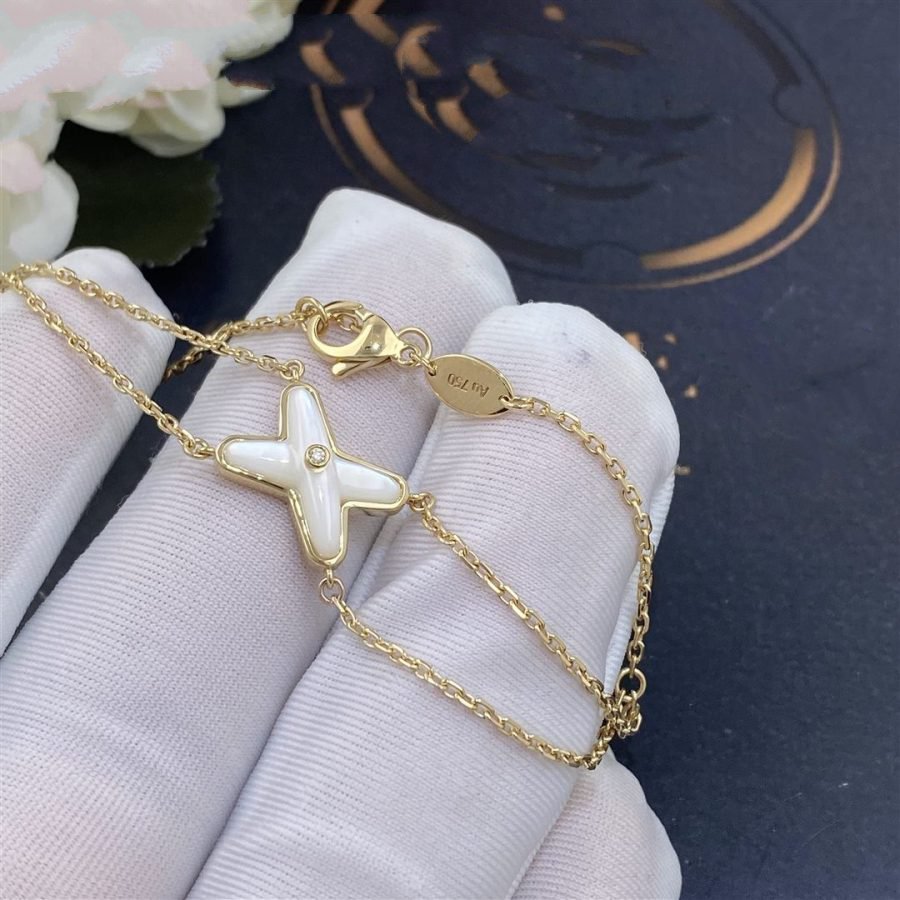 [Olivia JW]JEUX BRACELET WHITE MOP GOLD 1 DIAMOND