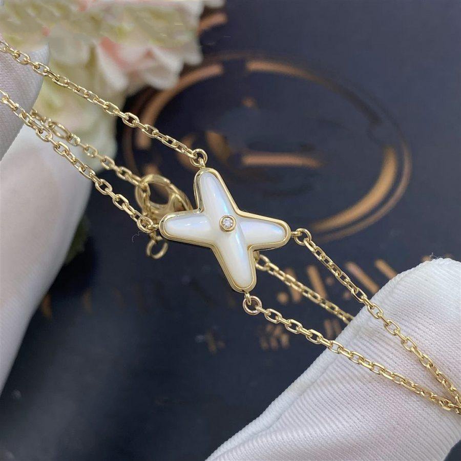 [Olivia JW]JEUX BRACELET WHITE MOP GOLD 1 DIAMOND