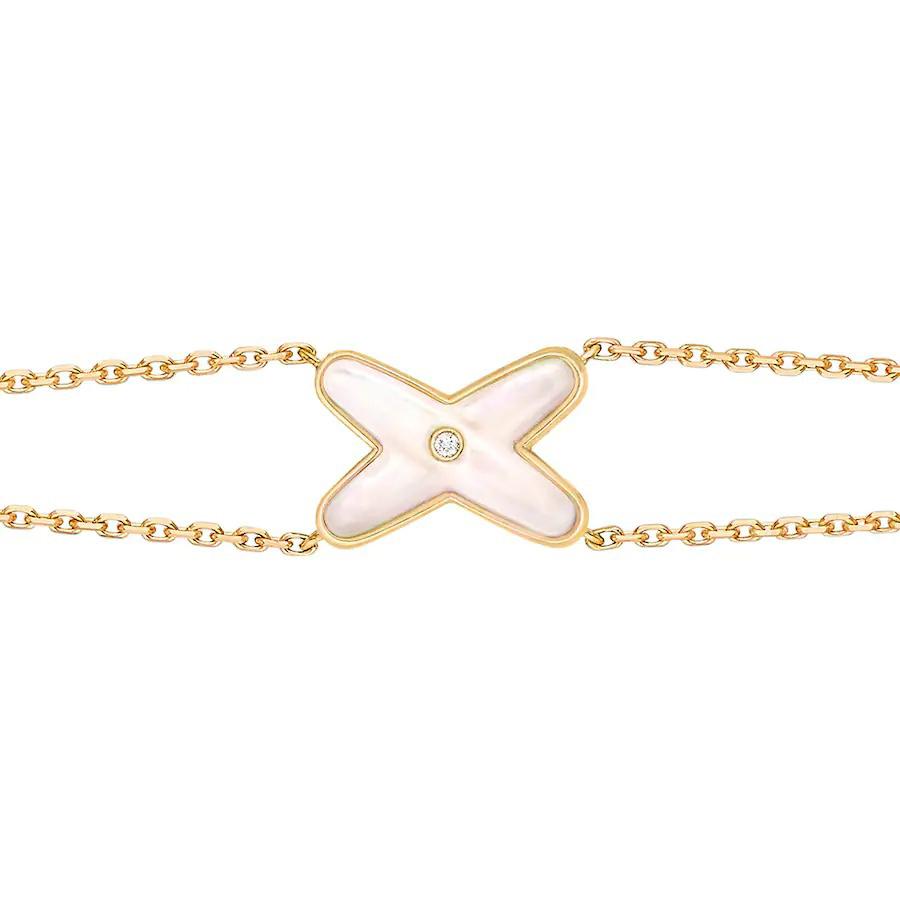 [Olivia JW]JEUX BRACELET WHITE MOP GOLD 1 DIAMOND