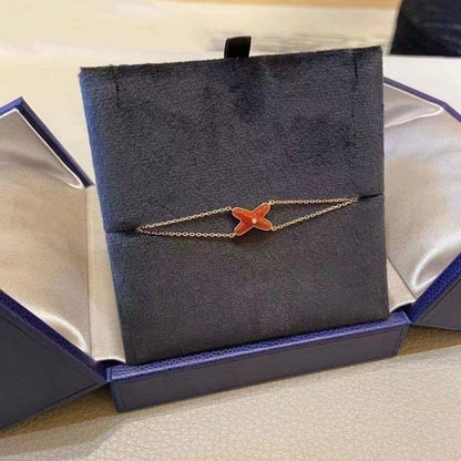 [Olivia JW]JEUX BRACELET CARNELIAN PINK GOLD 1 DIAMOND