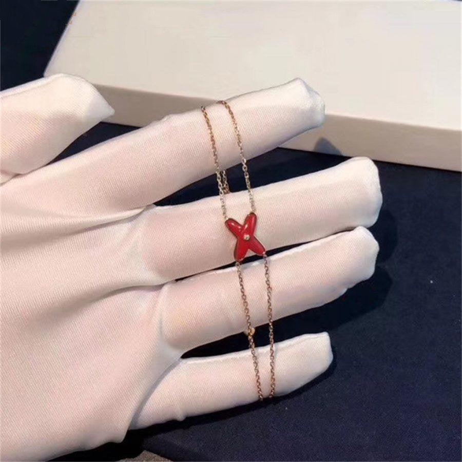 [Olivia JW]JEUX BRACELET CARNELIAN PINK GOLD 1 DIAMOND