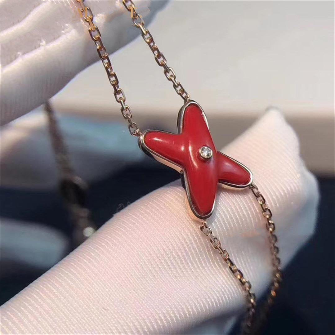 [Olivia JW]JEUX BRACELET CARNELIAN PINK GOLD 1 DIAMOND