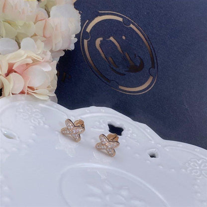 [Olivia JW]JEUX DE PINK GOLD DIAMOND EARRINGS