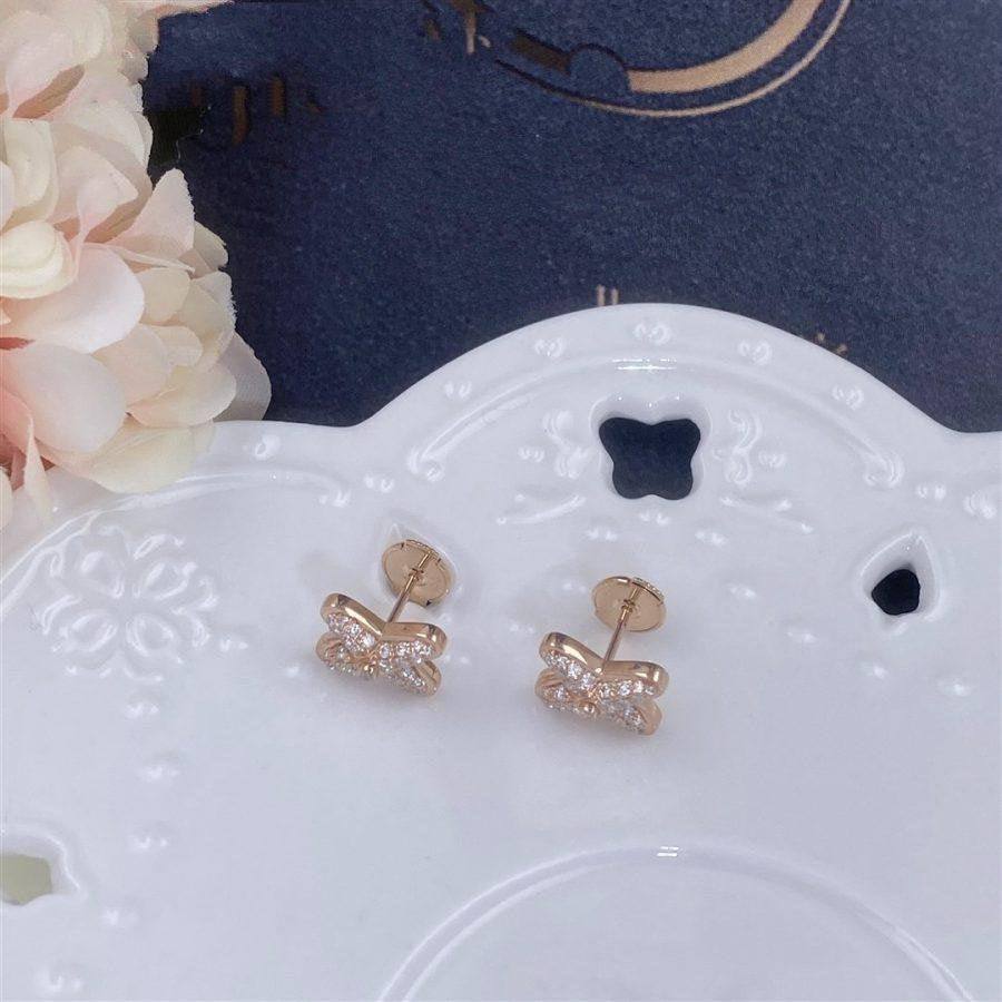 [Olivia JW]JEUX DE PINK GOLD DIAMOND EARRINGS