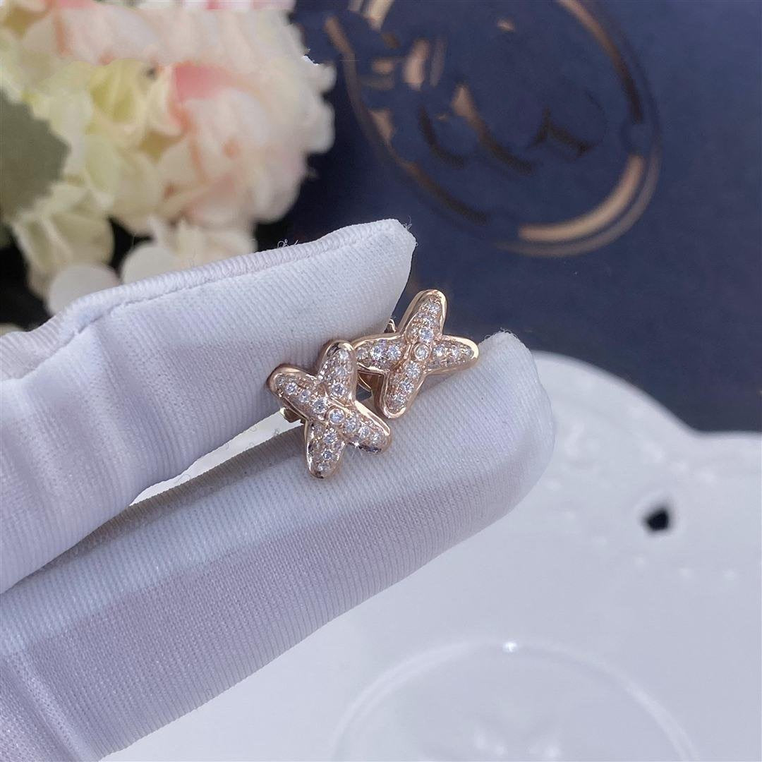 [Olivia JW]JEUX DE PINK GOLD DIAMOND EARRINGS