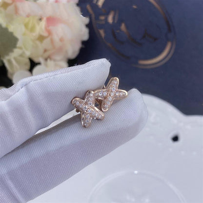 [Olivia JW]JEUX DE PINK GOLD DIAMOND EARRINGS