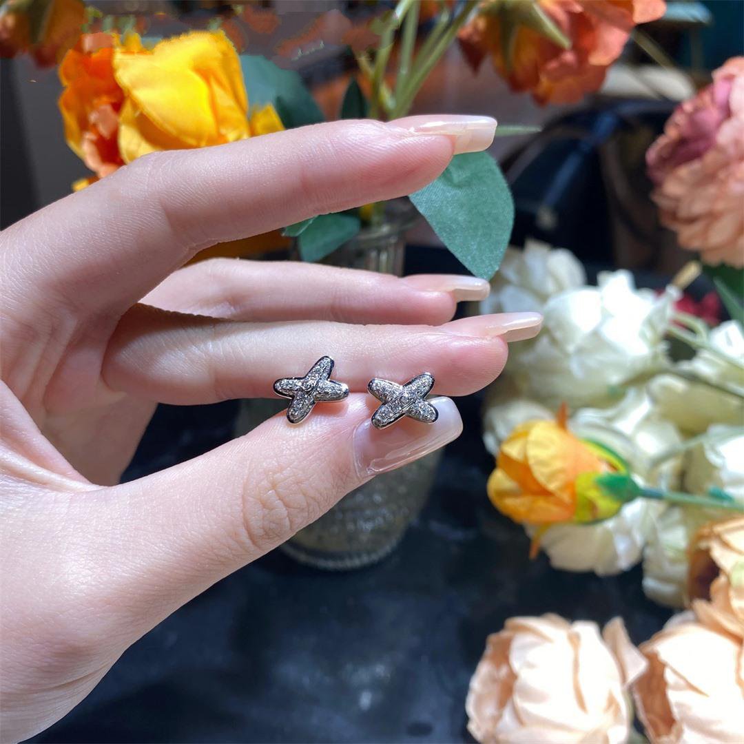 [Olivia JW]JEUX DE SILVER DIAMOND EARRINGS