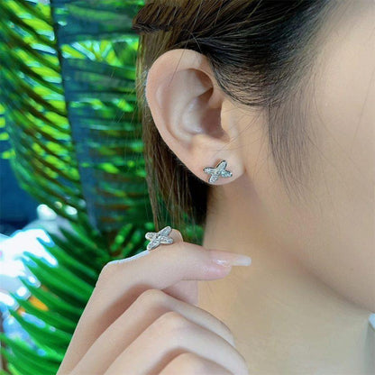 [Olivia JW]JEUX DE SILVER DIAMOND EARRINGS
