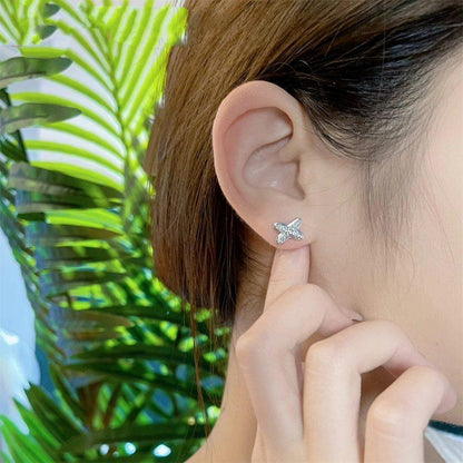 [Olivia JW]JEUX DE SILVER DIAMOND EARRINGS