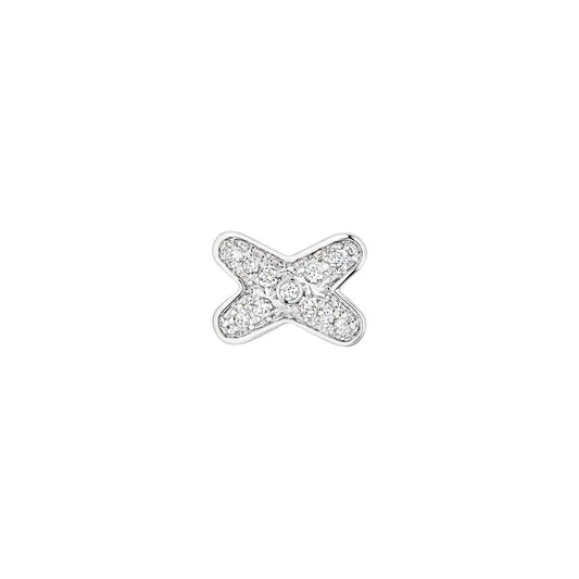 [Olivia JW]JEUX DE SILVER DIAMOND EARRINGS