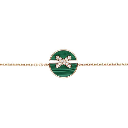 [Olivia JW]JEUX DE BRACELET MALACHITE PINK GOLD DIAMONDS