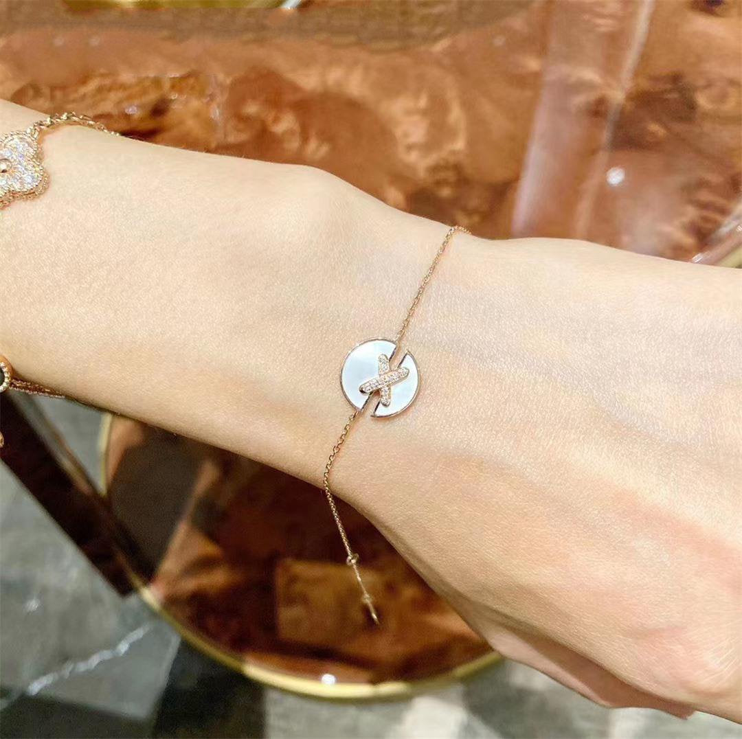 [Olivia JW]JEUX DE BRACELET MOP PINK GOLD DIAMONDS
