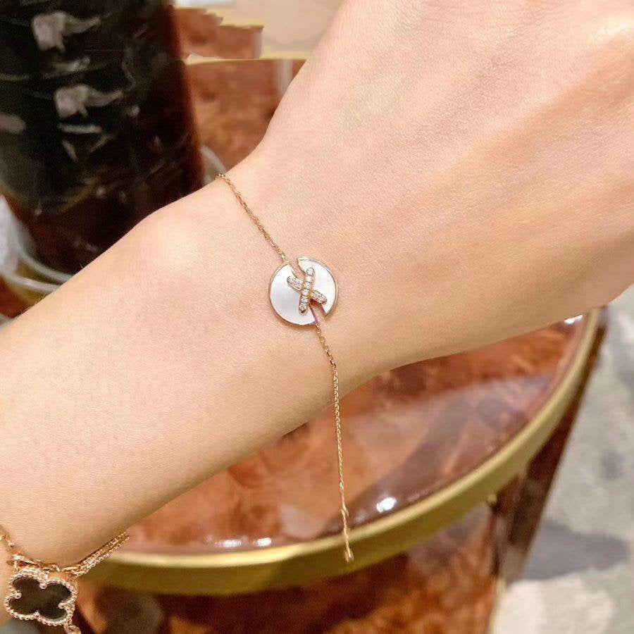 [Olivia JW]JEUX DE BRACELET MOP PINK GOLD DIAMONDS
