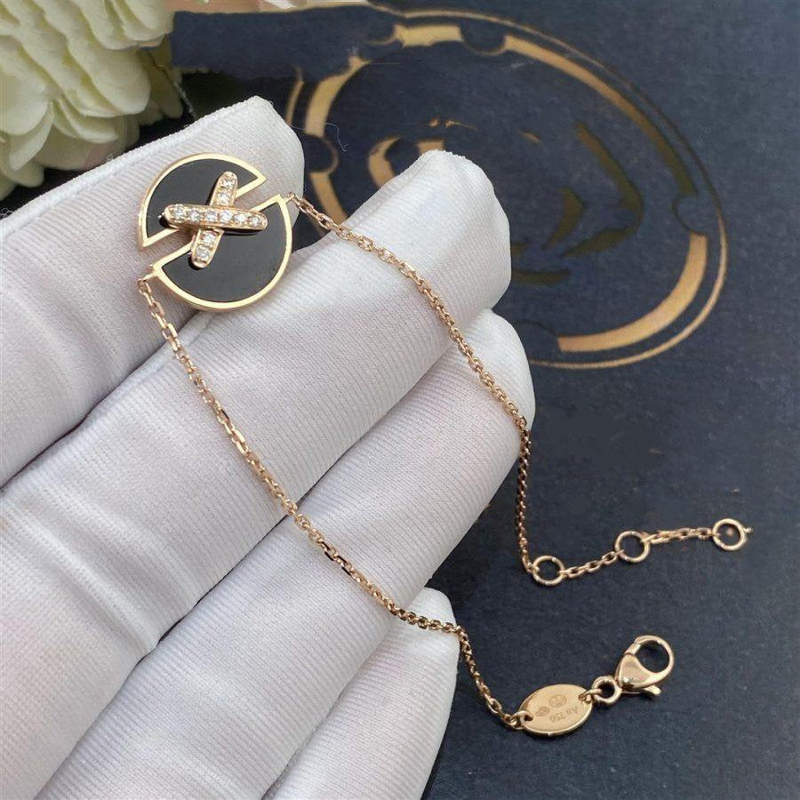 [Olivia JW]JEUX DE BRACELET ONYX PINK GOLD DIAMOND