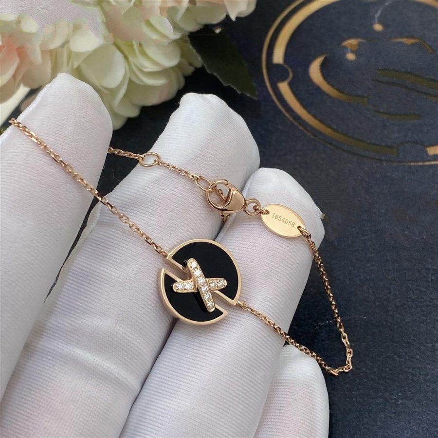 [Olivia JW]JEUX DE BRACELET ONYX PINK GOLD DIAMOND