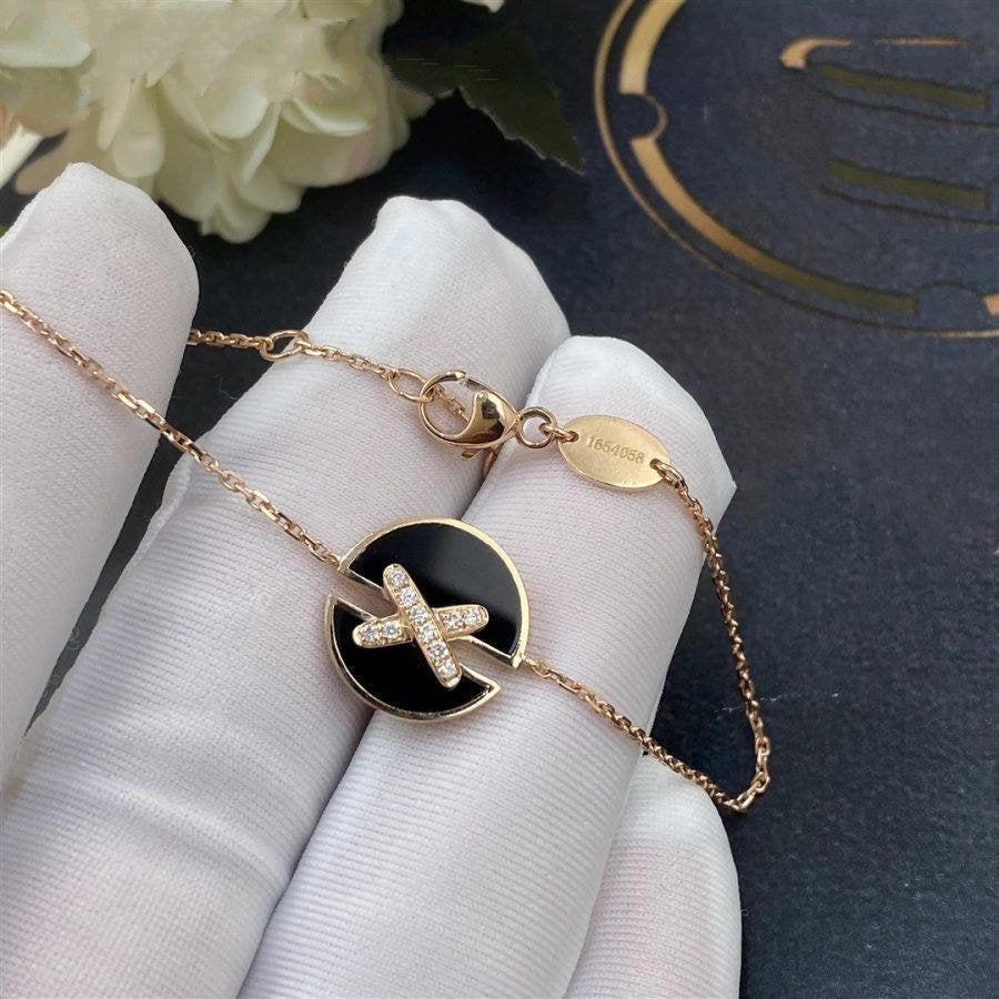[Olivia JW]JEUX DE BRACELET ONYX PINK GOLD DIAMOND