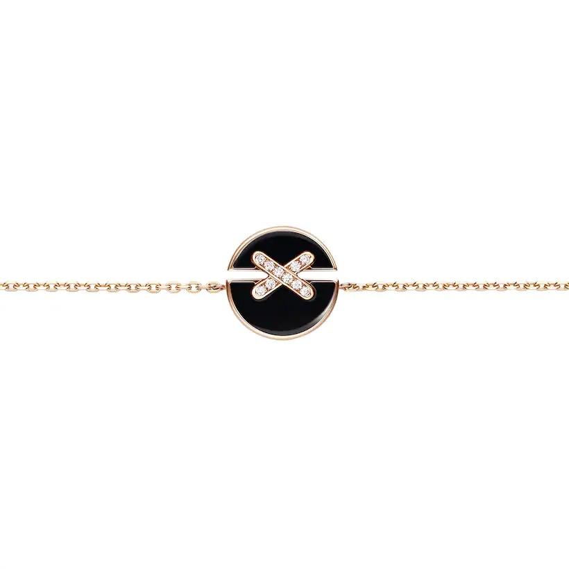 [Olivia JW]JEUX DE BRACELET ONYX PINK GOLD DIAMOND