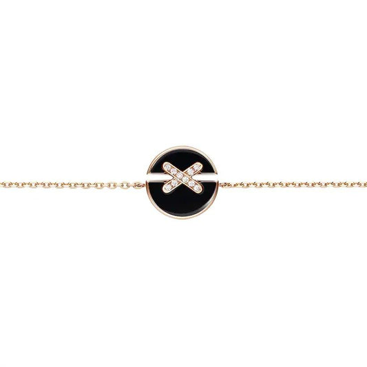 [Olivia JW]JEUX DE BRACELET ONYX PINK GOLD DIAMOND
