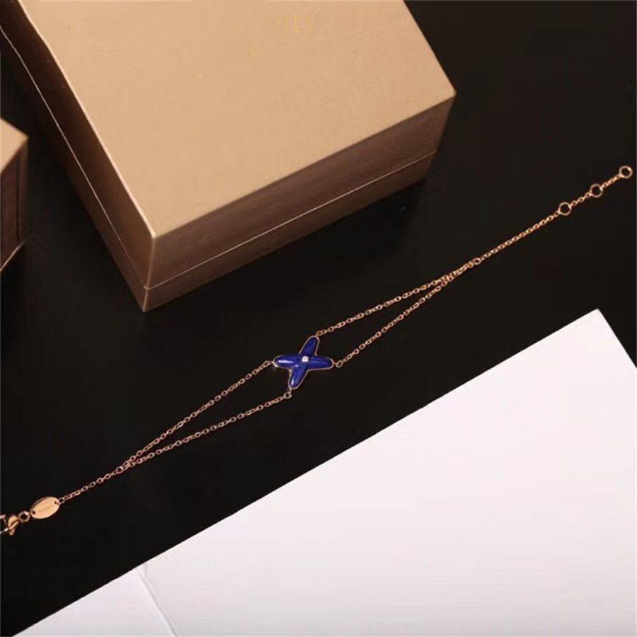 [Olivia JW]JEUX BRACELET BLUE AGATE PINK GOLD 1 DIAMOND