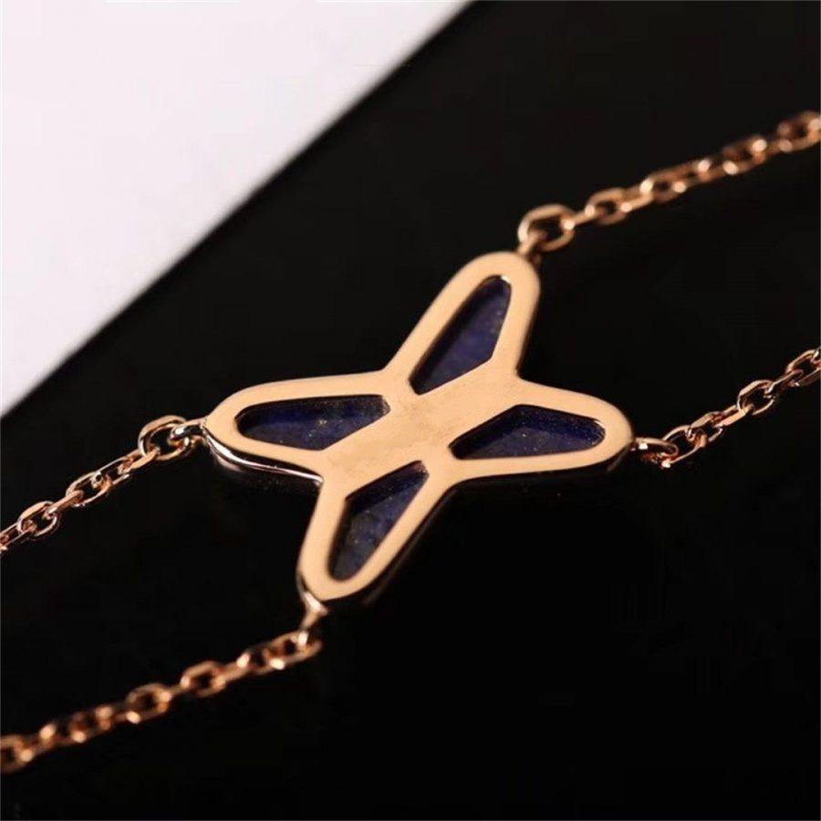 [Olivia JW]JEUX BRACELET BLUE AGATE PINK GOLD 1 DIAMOND