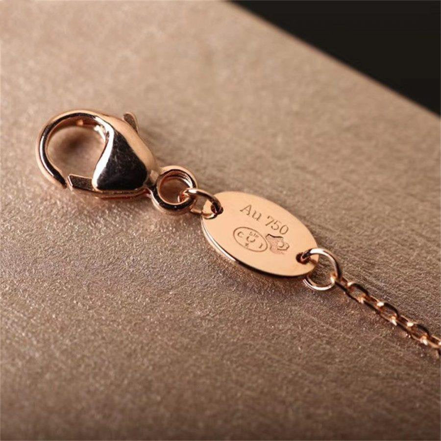 [Olivia JW]JEUX BRACELET BLUE AGATE PINK GOLD 1 DIAMOND