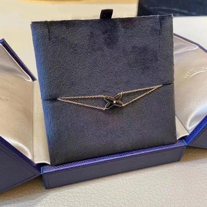 [Olivia JW]JEUX BRACELET ONYX PINK GOLD 1 DIAMOND