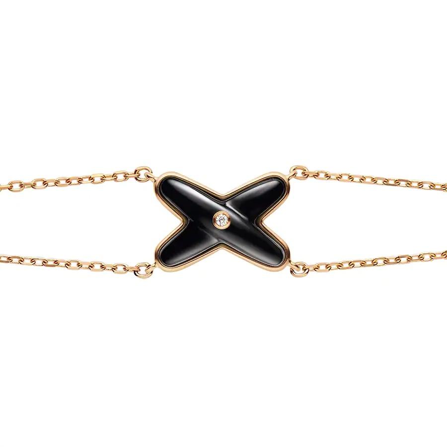 [Olivia JW]JEUX BRACELET ONYX PINK GOLD 1 DIAMOND