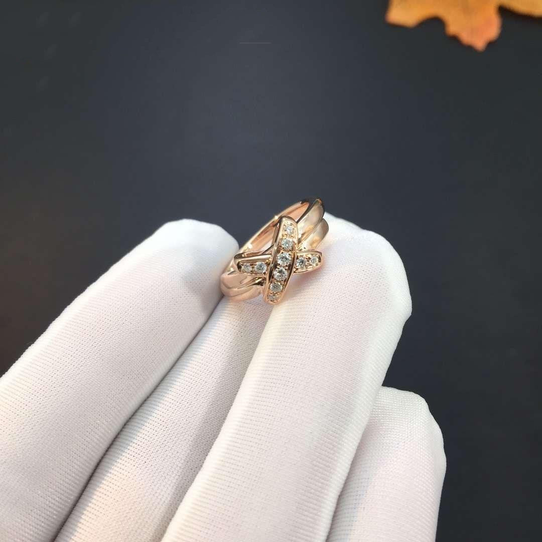 [Olivia JW]JEUX DE PINK GOLD DIAMOND RING