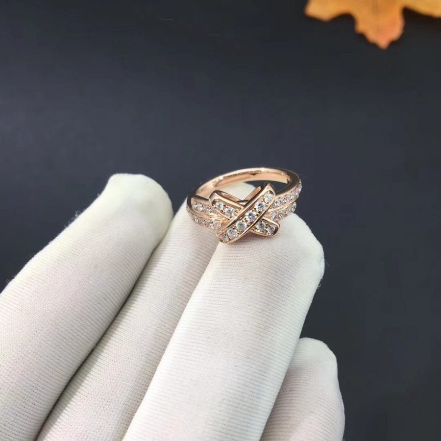[Olivia JW]JEUX DE RING PINK GOLD DIAMOND