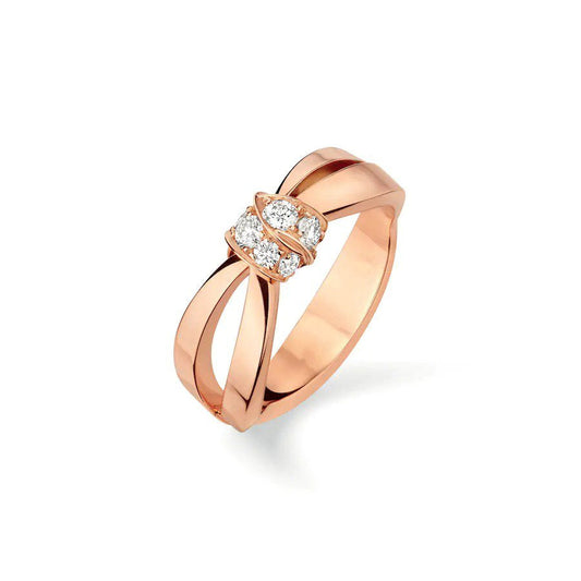 [Olivia JW]LIENS RING PINK GOLD DIAMOND