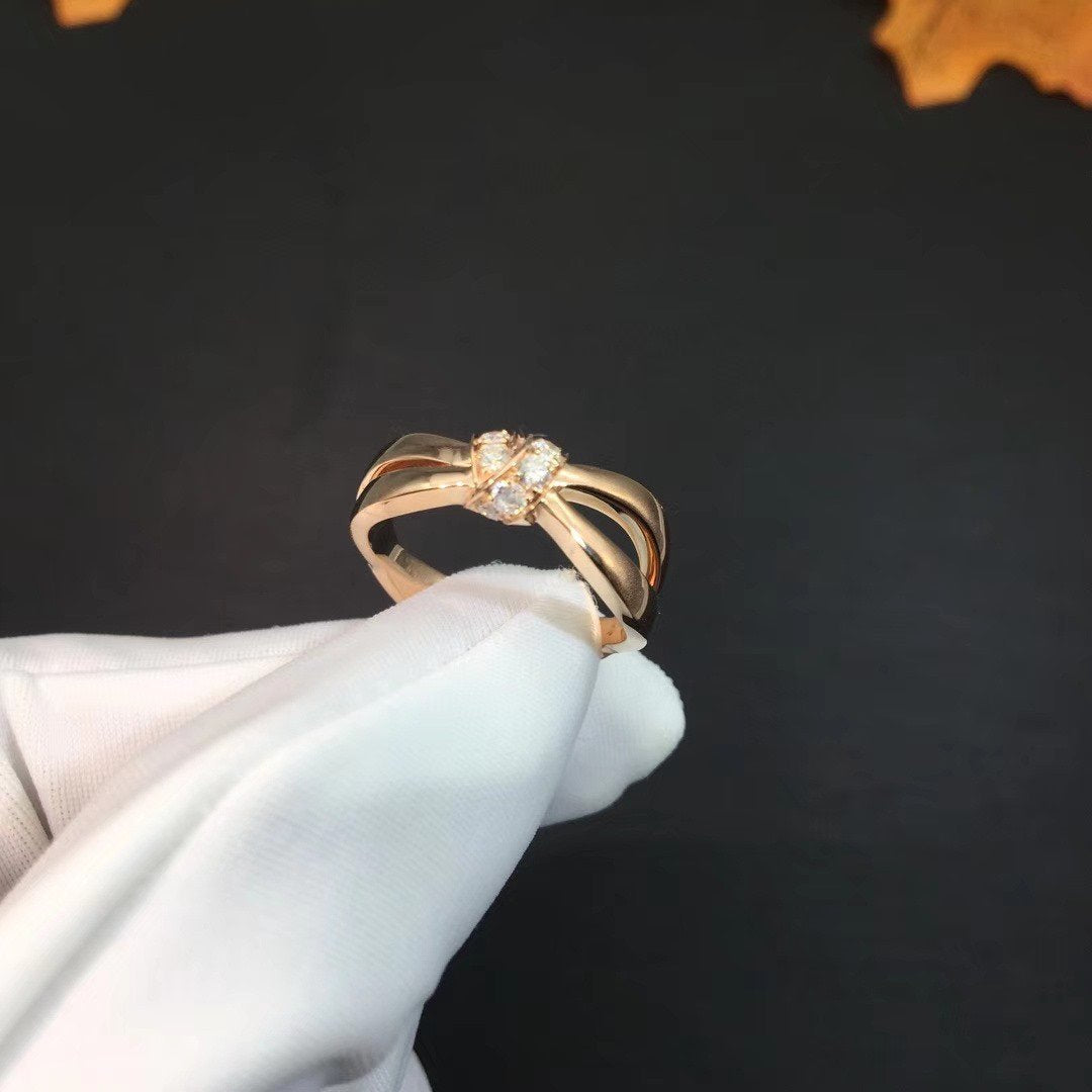 [Olivia JW]LIENS RING PINK GOLD DIAMOND