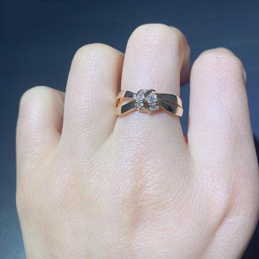 [Olivia JW]LIENS RING PINK GOLD DIAMOND