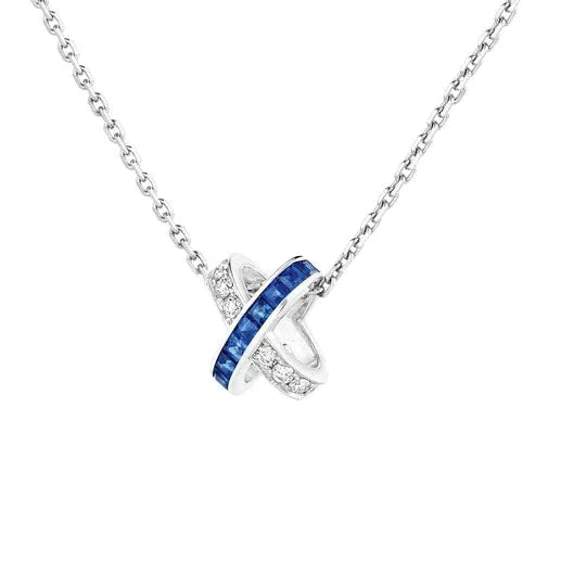 [Olivia JW]LIENS DIAMOND SILVER NECKLACE