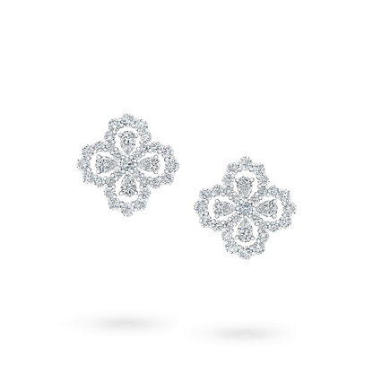 [Olivia JW]LOOP EARRINGS FULL MOTIF DIAMOND 16MM