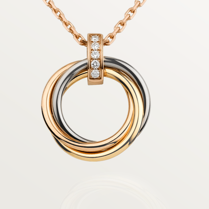 [Olivia JW]TRINITY NECKLACE GOLD  DIAMONDS