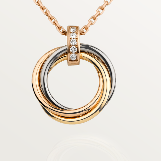 [Olivia JW]TRINITY NECKLACE GOLD  DIAMONDS