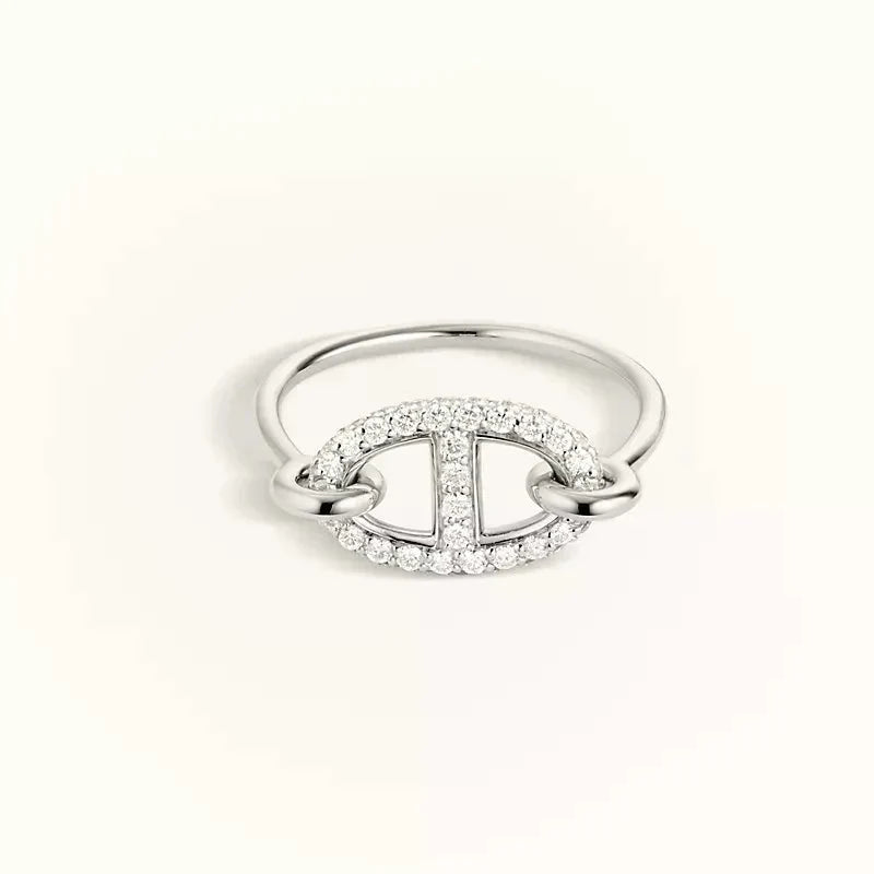 [Olivia JW]RONDE SMALL SILVER DIAMOND RING