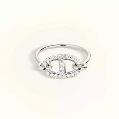 [Olivia JW]RONDE SMALL SILVER DIAMOND RING