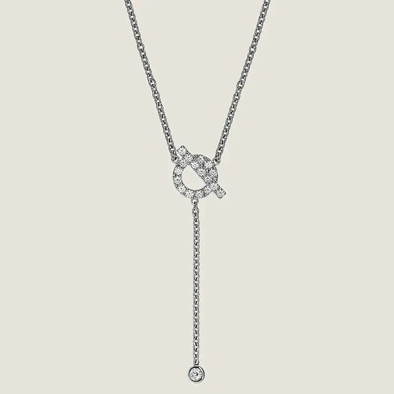[Olivia JW]FINESSE SILVER DIAMOND NECKLACE