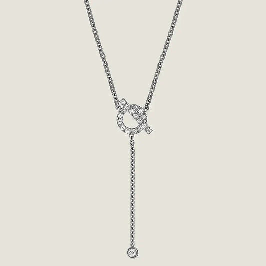 [Olivia JW]FINESSE SILVER DIAMOND NECKLACE