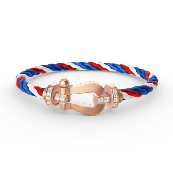 [Olivia JW]FORCE LARGE HORSESHOE HALF DIAMOND BRACELET ROSE GOLD