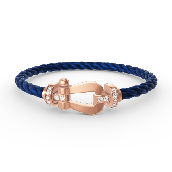 [Olivia JW]FORCE LARGE HORSESHOE HALF DIAMOND BRACELET ROSE GOLD