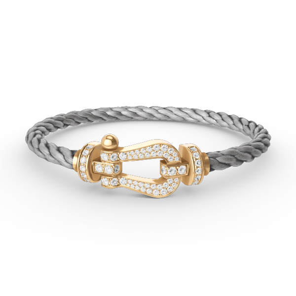 [Olivia JW]FORCE LARGE HORSESHOE FULL DIAMOND BRACELET GOLD