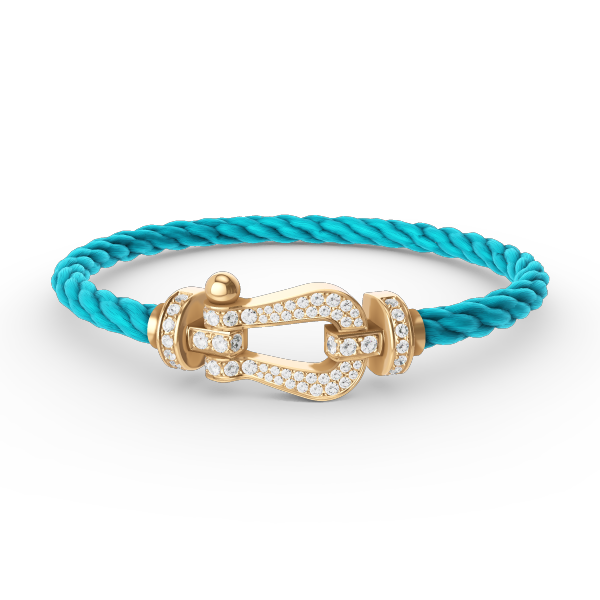 [Olivia JW]FORCE LARGE HORSESHOE FULL DIAMOND BRACELET GOLD