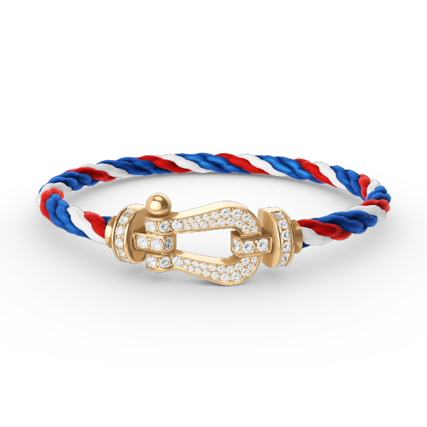 [Olivia JW]FORCE LARGE HORSESHOE FULL DIAMOND BRACELET GOLD