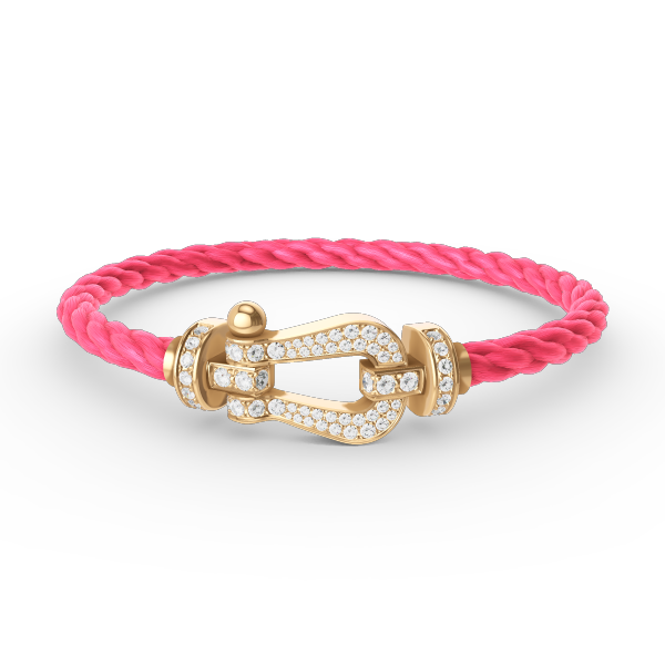 [Olivia JW]FORCE LARGE HORSESHOE FULL DIAMOND BRACELET GOLD
