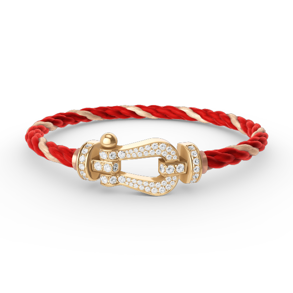 [Olivia JW]FORCE LARGE HORSESHOE FULL DIAMOND BRACELET GOLD