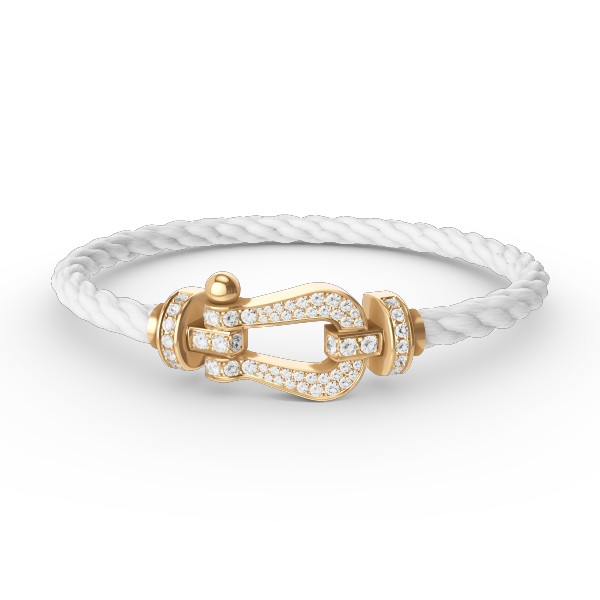 [Olivia JW]FORCE LARGE HORSESHOE FULL DIAMOND BRACELET GOLD