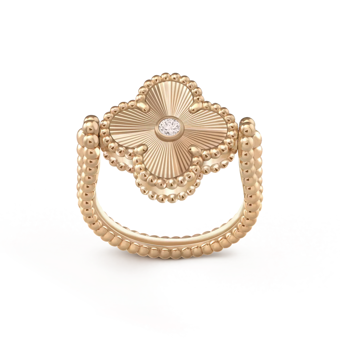 [Olivia JW]CLOVER RIVERSIBLE ROSE GOLD RING